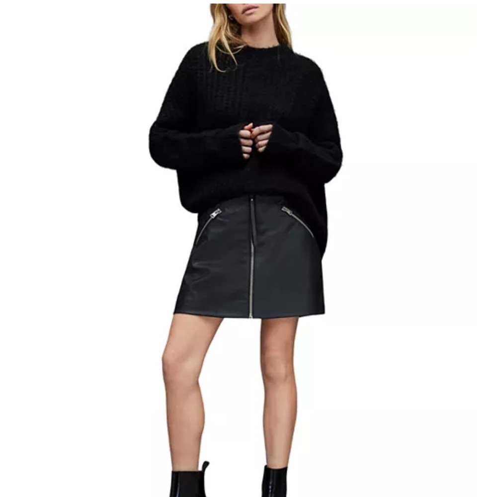 All Saints Piper faux leather skirt, US size 4